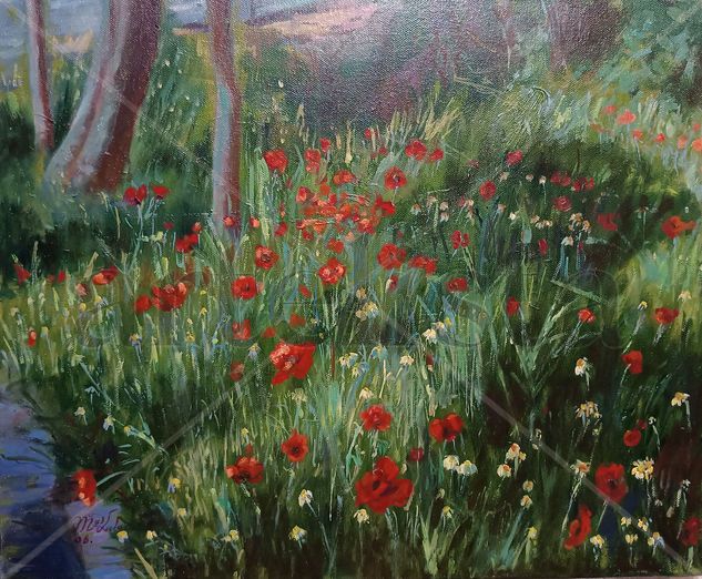 Amapolas Oil Canvas Landscaping