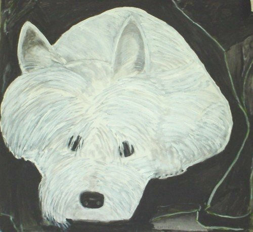 El Perro de María Lionza Acrylic Canvas Animals