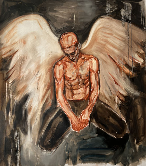 Light Up Angel Wings Oil Canvas Others