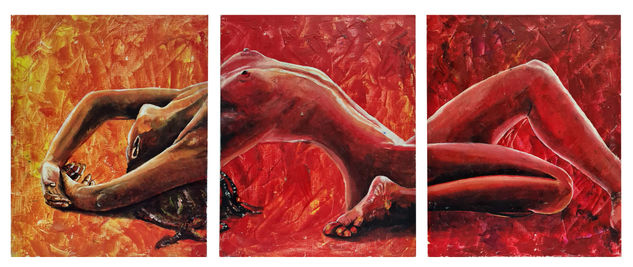 MIMETISMO Oil Panel Nude Paintings