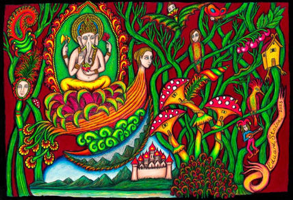 Ganesh y su sequito