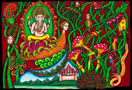 Ganesh y su sequito
