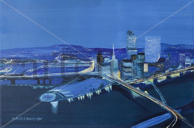 Skyline Pittsburgh, Pennsylvania Óleo Lienzo Otros