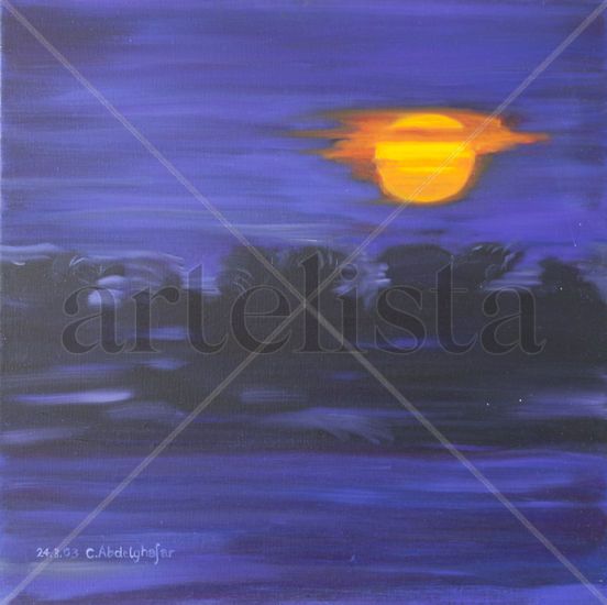 Sunset in Africa Oil Canvas Landscaping