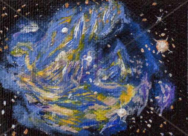 Cosmic dance - Supernova blue Oil Canvas Others