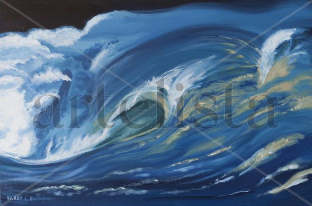 Ocean wave Oil Canvas Others