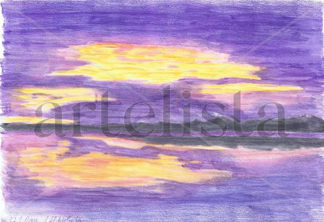 Sunset at the sea Pencil