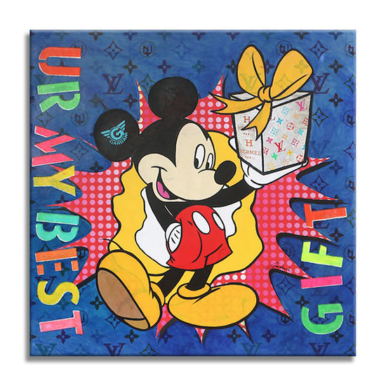 Mickey U R my best GIFT Acrylic Canvas Figure Painting