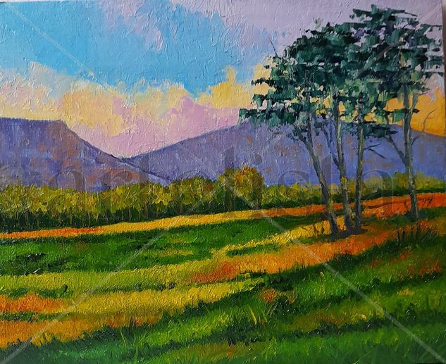 PAISAJE CON ARBOL Oil Canvas Landscaping