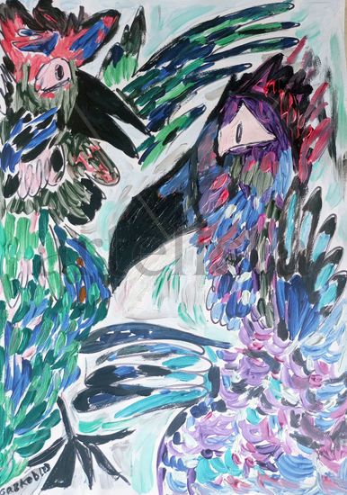 The birds Acrylic Paper Animals