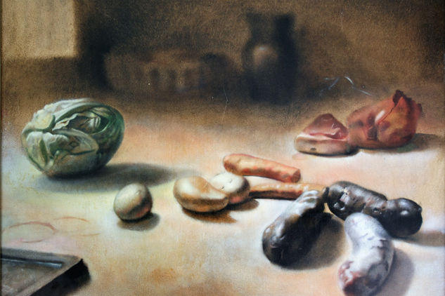 COCIDO MADRILEÑO Oil Panel Still Life Paintings