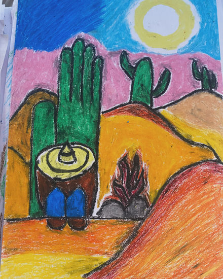 Niño del norte Mixed media Paper Landscaping