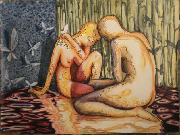 Confesion-reflexion Acrylic Canvas Nude Paintings