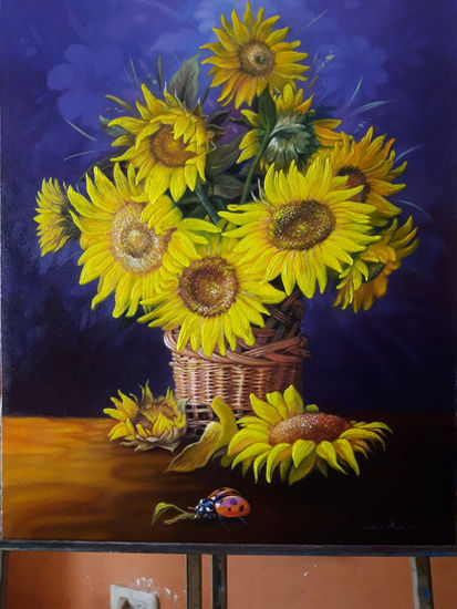 Girasoles Oil Canvas Still Life Paintings