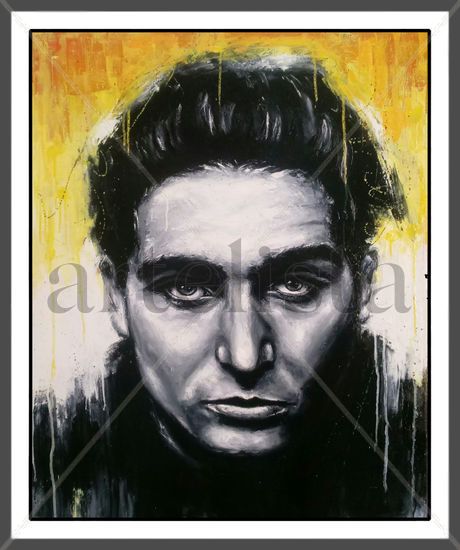 Robert Capa Oil Canvas Portrait