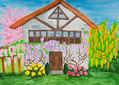 House with wistaria (house in Bulgaria)