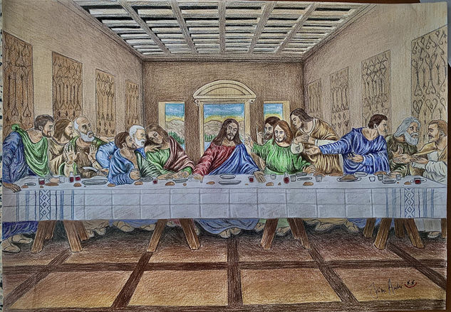 La última cena - Leonardo Da Vinci Pencil