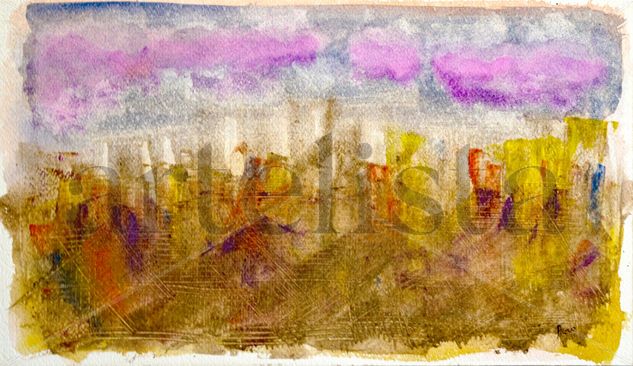 Ciudad fantasma II Watercolour Paper Landscaping