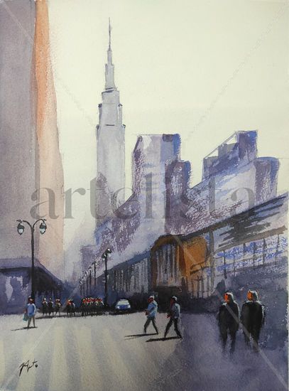 Tarde en New York Watercolour Paper Others