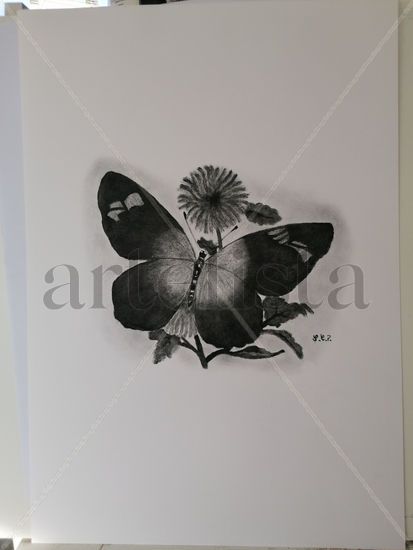 Mariposa Oil Paper Floral Painting