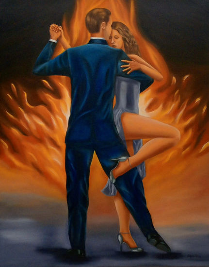 Tango del alma 2 Oil Canvas Figure Painting