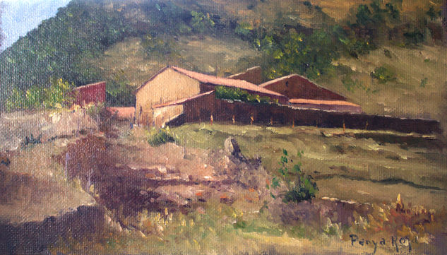 Masía Torre Morera Oil Canvas Landscaping