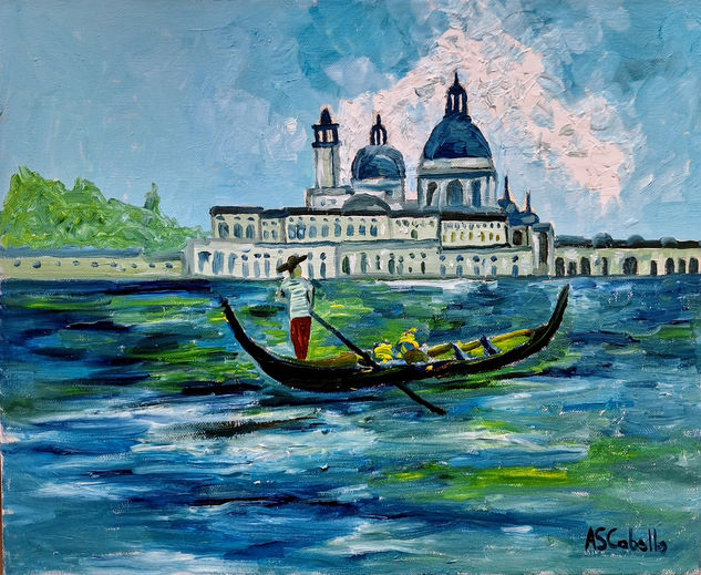 Paseo en Venecia Oil Canvas Marine Painting