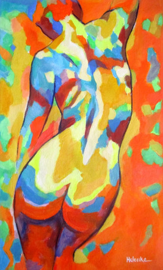 "Balance Within" Acrylic Canvas Nude Paintings