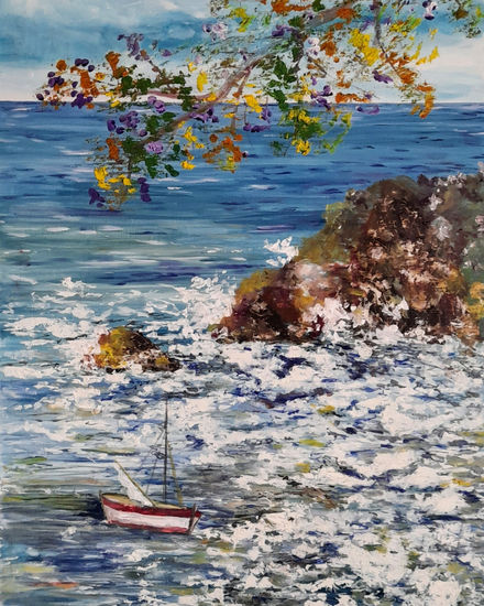 Acantilado Oil Panel Marine Painting