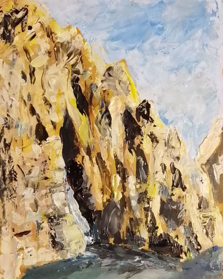 Rocas calabocillos, año 2024. constitucion, chile. Acrylic Panel Marine Painting