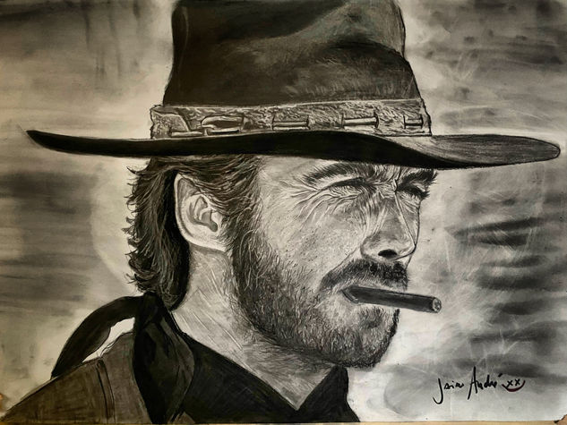 Clint Eastwood Charcoal