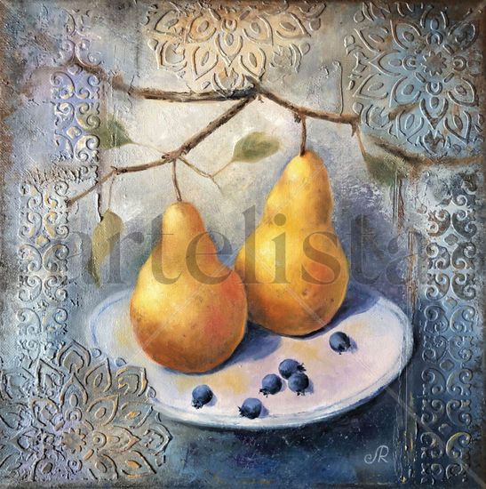 Frutas Peras Bodegones Oil Canvas Still Life Paintings