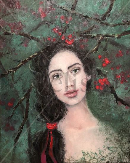 Mujer y Bosque Woman painting Oil Canvas Figure Painting