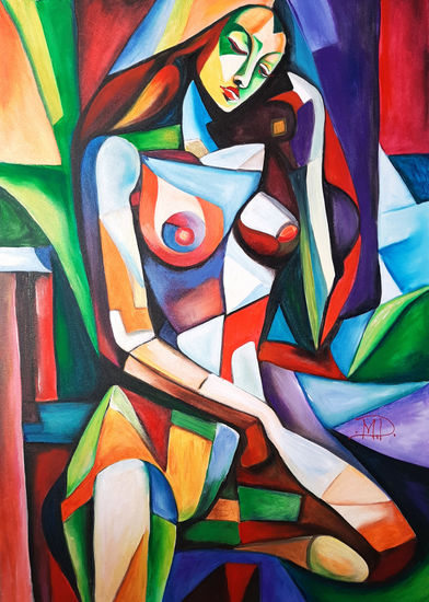 Abstract Nude Acrílico Lienzo Desnudos