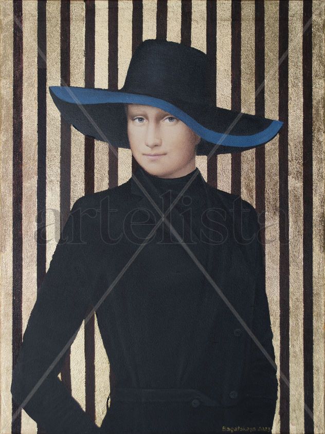 Contemporary portrait "Black ang Gold"