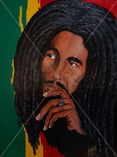 Bob Marley Acrílico Lienzo Retrato