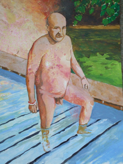 En la piscina