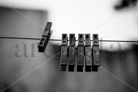 Palillos en una cuerda