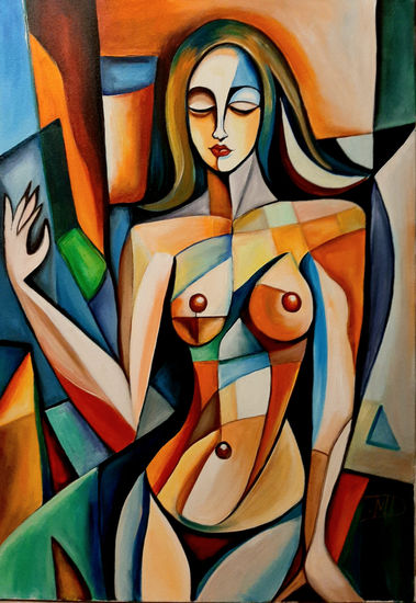 Abstract nude Acrílico Lienzo Desnudos