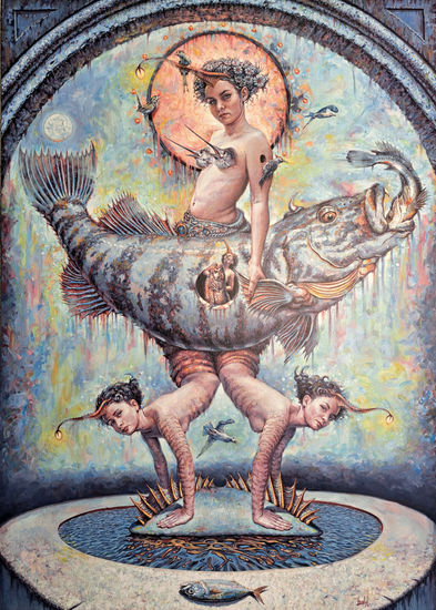 "Espejo de mí alma." Acrylic Canvas Figure Painting