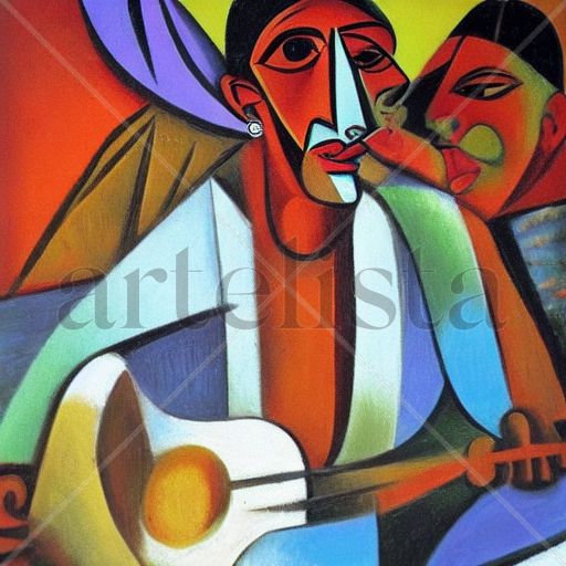 Mujeres flamencas con guitarra Acrylic Canvas Others