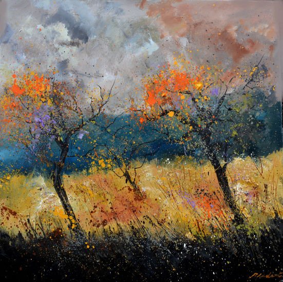 Orchard  in autumn 77 Oil Canvas Landscaping