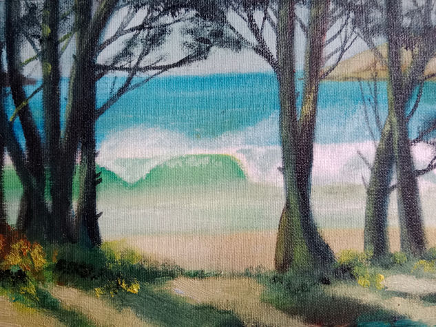 Playa de Gorliz Oil Paper Landscaping