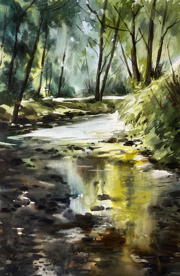 luces y reflejos 2 Watercolour Paper Landscaping