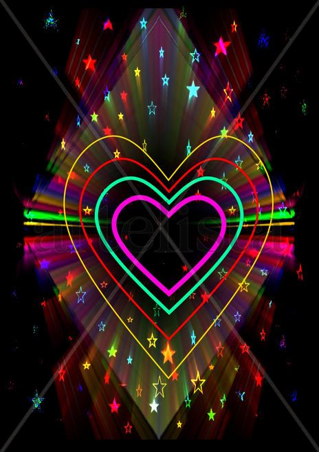 Corazón y estrellas