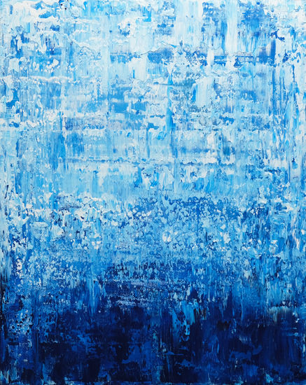 Blue Ocean Harmony II Acrylic Canvas Marine Painting