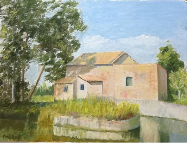 El Molino de Agua Oil Paper Landscaping