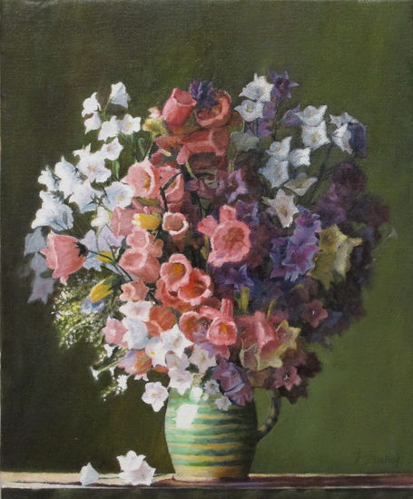 Jarrón con flores Oil Canvas Still Life Paintings