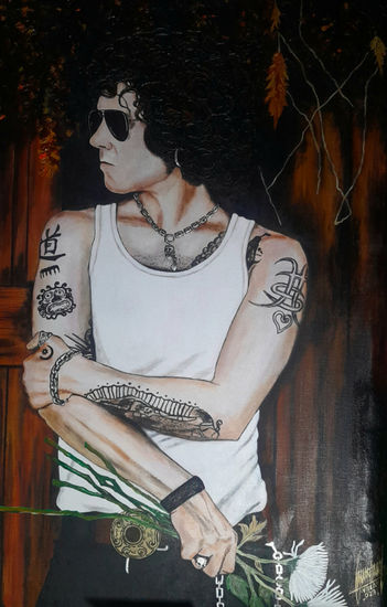 Enrique Bunbury Acrylic Canvas Figure Painting