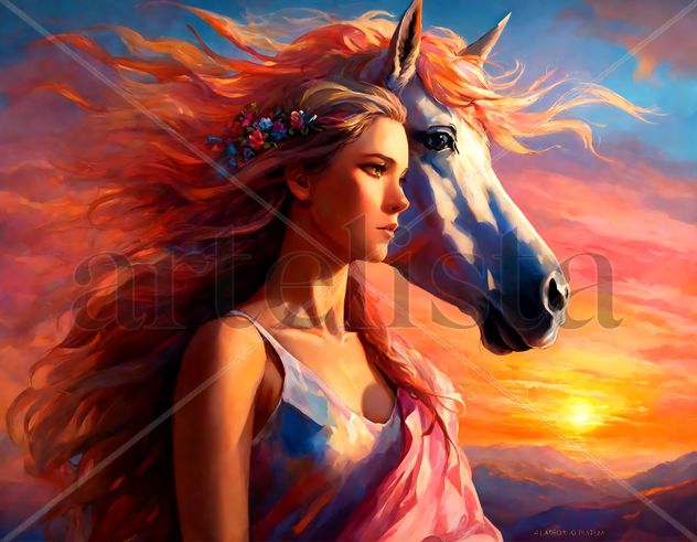 La mujer caballo fusión